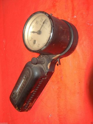 Vtg Old Arco Solid Brass Art Deco Heat Regulator Clock Thermostat Steampunk photo