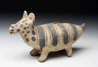 Inca Treasures Pre Columbian Chancay Pottery Llama Artifact,  Art Coa photo