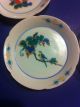 Rare Japanese Kutani Ware 5 Dessert Plate Set Hand Painted Bird Design W/box Plates photo 1