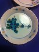 Rare Japanese Kutani Ware 5 Dessert Plate Set Hand Painted Bird Design W/box Plates photo 2
