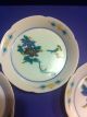Rare Japanese Kutani Ware 5 Dessert Plate Set Hand Painted Bird Design W/box Plates photo 4