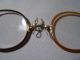 Old Gold Filled Shur - On Pince Nez Eyeglasses Spectacles Portland Or Case Cloth Optical photo 2