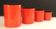 Mid Century 60 ' S Japanese 4 Chinese Red &black Lacquer Nested Containers Fun Mid-Century Modernism photo 3