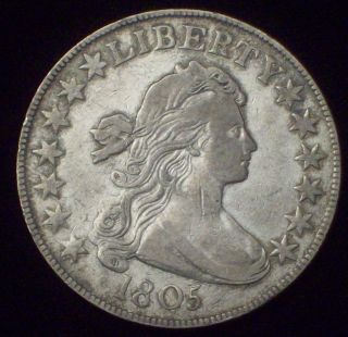 1805 Draped Bust Half Dollar Silver O - 113a Variety Rare R - 4 Authentic Coin photo