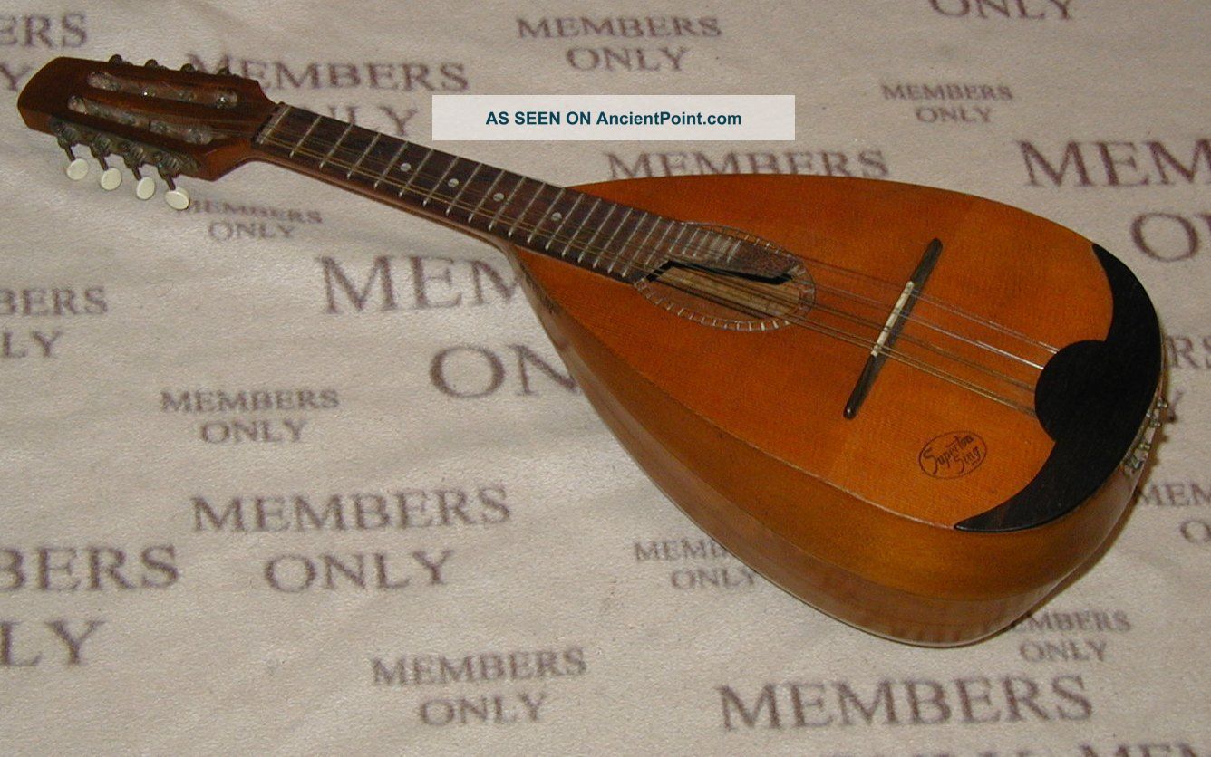 Very Interesting German Bowl Mandolin Superton Sing - Plays And Sounds Good String photo
