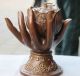 China Classical Fane Copper Bronze Guan Yin Kwan - Yin Hand Incense Burner Censer Reproductions photo 3
