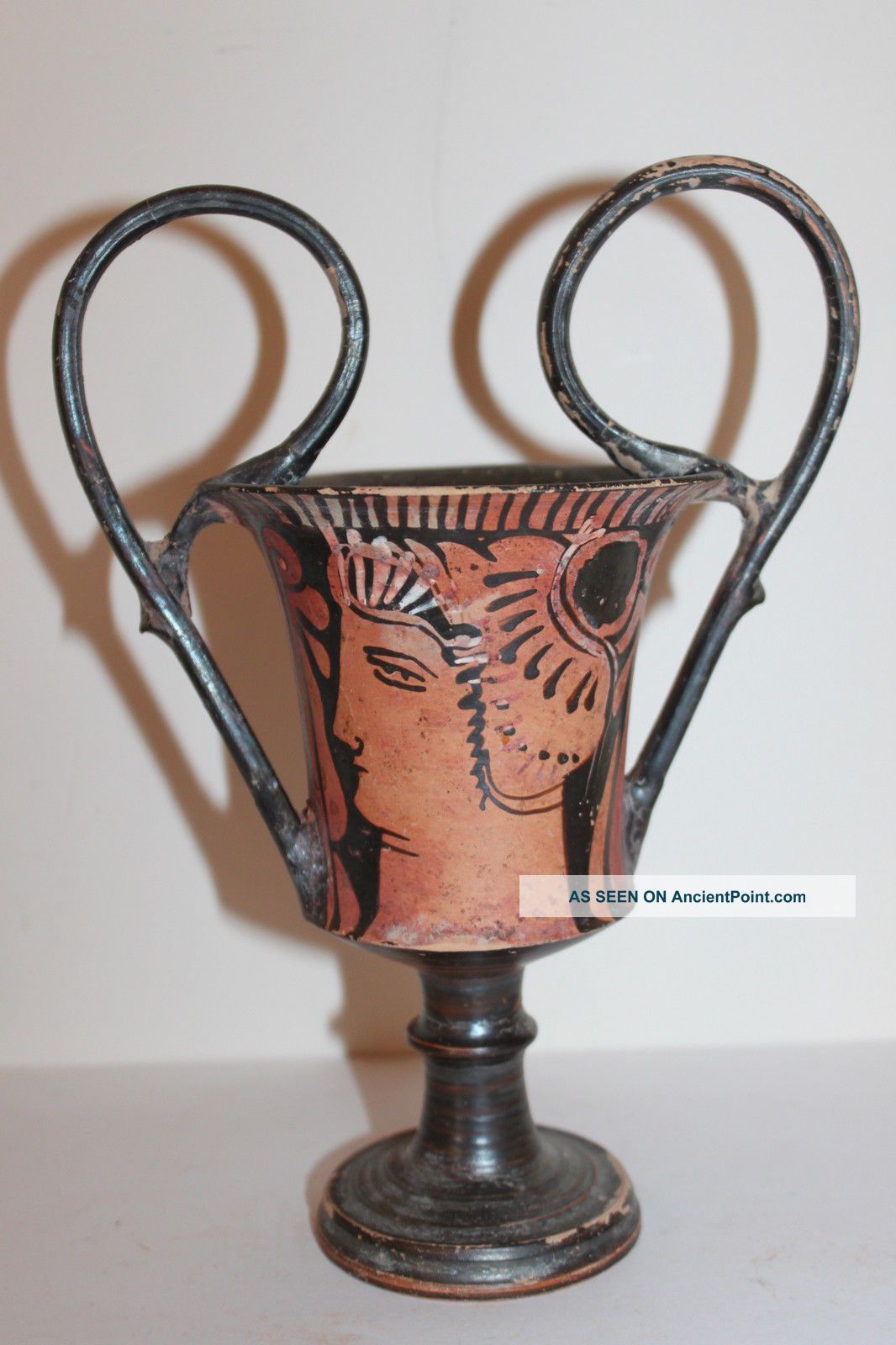 Good Quality Ancient Greek Pottery Red Figure Kantharos 4th Century Bc Greek photo