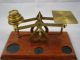 Great Set Of Vintage Brass Postal Scales And Weights Science & Medicine (Pre-1930) photo 1