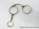 Antique 1800 S Gilded Folding Eye Glasses Monocle Magnifying Glass Conversion Optical photo 6
