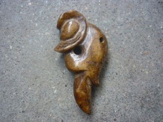 Chinese Old Jade Small Cologne Pendant Worth Collecting photo