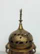 Egyptian Revival Islamic Brass Incense Burner Ottoman Cairoware Middle East photo 6