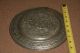 Antique Persian Art Hammer Silver Lining Engraved Copper Wall Plate 9 Inch Middle East photo 1