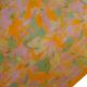 Vintage Saree Art Silk Printed India Sari Fabric Orange Craft Art Decor Antique Other photo 3