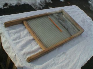 Vintage National Washboard No.  180 Glass,  Wood,  & Metal Soap Trey.  Chicago Usa 1915 photo