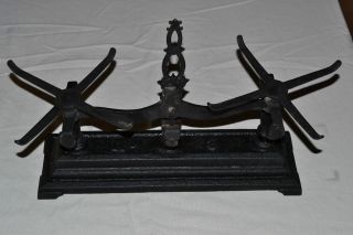 Vintage Antique Balance Scale Heavy Cast Iron Black.  For Candy Or Farm photo