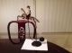 Vintage Cowboy Horse Pendulum Counterbalance Cast Iron Metal Folk Art Metalware photo 1