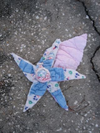 Old Quilt Trim Flower,  Blue/ Multi 5 