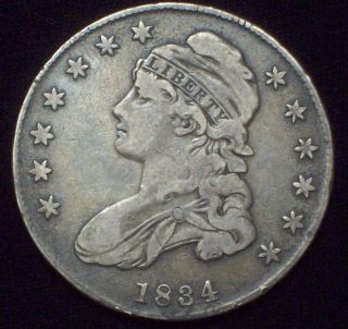 1834 Over 1834 Bust Half Dollar Silver O - 118 Rarity 4 Vf+ Rare R - 4 Overdate photo