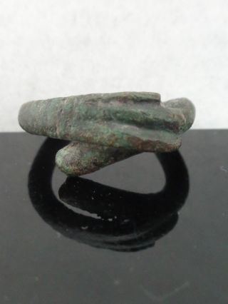 Medieval Clasped Hands Fede Ring 12th C photo