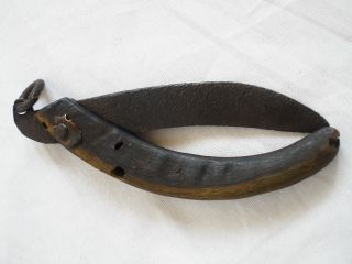 Primitive Antique Hand Made Knife Blade Iron Horn Finding Tool 1800 Very Rare photo