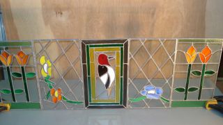 Antique Nickelodeon Stained Glass Panel photo