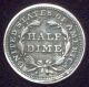1853 Seated Liberty Half Dime Silver - Xf+ Detail - Rim Issue Authentic Us Coin The Americas photo 1