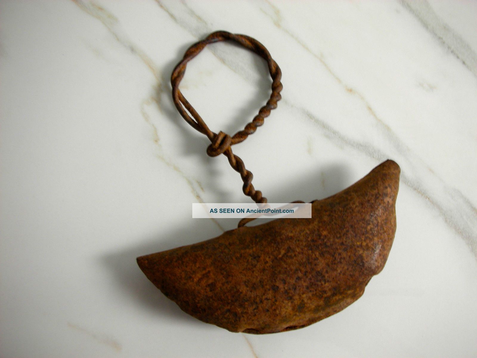 Old Authentic Large Pendant Iron Bell As A Musical Instrument From Liberia Sculptures & Statues photo