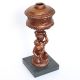 Antique / Vintage Neo - Classical Figural Cast Metal Lamp Base With Slate Lamps photo 3