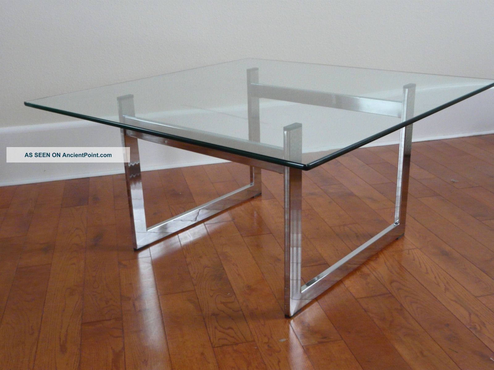 Mid Century Modern Chrome Table In The Style Of Milo Baughman Mid-Century Modernism photo
