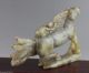 Chinese Hetian White Jade Handwork Carved The Running Horse Statue Horses photo 5