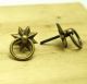 Of 6 Pcs Vtg Western Star Ring Pull Cabinet Solid Brass Handle Knob Pulls Door Knobs & Handles photo 2