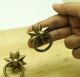 Of 6 Pcs Vtg Western Star Ring Pull Cabinet Solid Brass Handle Knob Pulls Door Knobs & Handles photo 3
