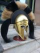 The Classic Greek Corinthian Helmet With Long Plume - Ancient Greek Helmet - Sale Reproductions photo 1