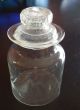 Antique Hand Blown Glass Medicine/ Candy Jar/ Ground Edge Lid Jars photo 6