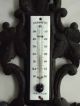 Antique French Enamel & Hand Carved Detail Wooden Aneroid Banjo Style Barometer Other photo 2