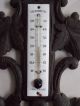 Antique French Enamel & Hand Carved Detail Wooden Aneroid Banjo Style Barometer Other photo 5