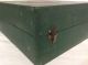 Fab Vintage Wooden First Aid Medicine Cabinet / Box / Chest With Green Covering Other photo 5