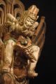 Huge Antique 35” Tall (89 Cm) Balinese Wood Carving Lord Vishnu Riding Garuda Statues photo 9