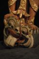 Huge Antique 35” Tall (89 Cm) Balinese Wood Carving Lord Vishnu Riding Garuda Statues photo 8