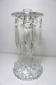 Antique Clear Glass Mantle Candle Luster / Candle Holder Candle Holders photo 3