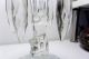 Antique Clear Glass Mantle Candle Luster / Candle Holder Candle Holders photo 6