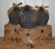 Primitive Grungy Set Of 3 Black Mammy Bowl Filler Dolls Primitives photo 1
