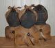 Primitive Grungy Set Of 3 Black Mammy Bowl Filler Dolls Primitives photo 3