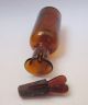 Antique German Drop Opium Anaesthesia Medical Amber Glass Bottle L - H 20ml Size 3 Other photo 4
