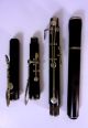 19th C.  Jerome Thibouville - Lamy Paris France Wood Woodwind 2 Flutes Set W/picolo Wind photo 3