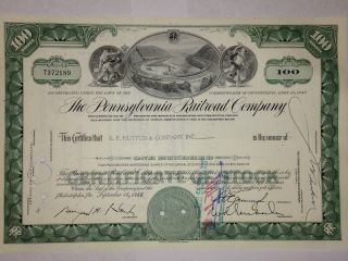 Pennsylvania Railroad Company Stock Certificate With Horseshoe Curve Vignette photo