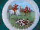 Fox Hunting Scene Plate In Art Nouveau Style By Victoria Austria Porcelain Maker Art Nouveau photo 1