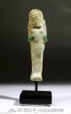 Ancient Egyptian Ushabti Green Glazed Faience Mummy Figure Amulet Egyptian photo 1