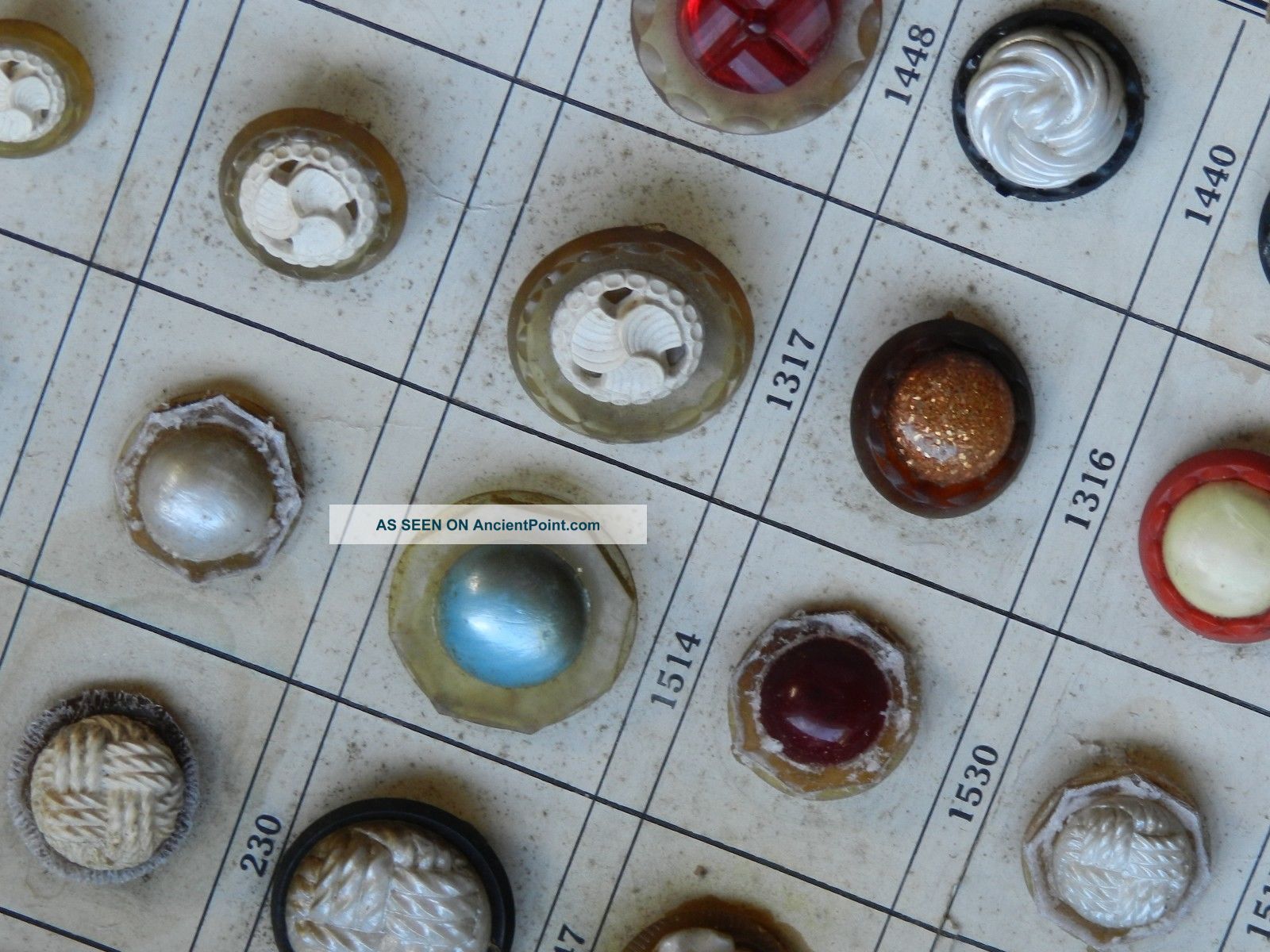 34 Unique Antique Buttons On Store Display Card Every Button Different Buttons photo