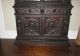 Antique French Carved Oak Gothic Renaissance Revival Bookcase Cabinet 19th C 1800-1899 photo 3